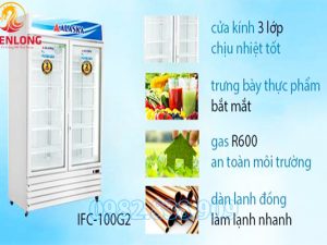 Tủ Đông Đứng 2 Cánh Alaska IFC-100G2 1000 Lít-2