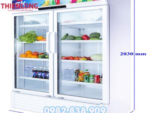 Tủ Mát 2 Cánh Sumikura SKSC-1202WG2-HW-2