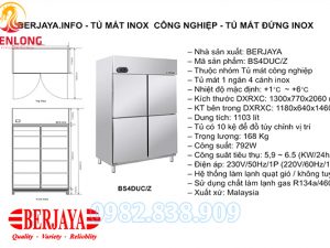 Tủ Mát 4 Cánh Berjaya BS-4DUC-Z-1