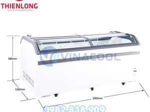 Tủ Đông Lạnh Mặt Kính Cong Vinacool WD4-1008-0